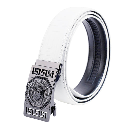 PAVINI MEN'S LEATHER DESIGNER BELT ( PB310 WHITE)