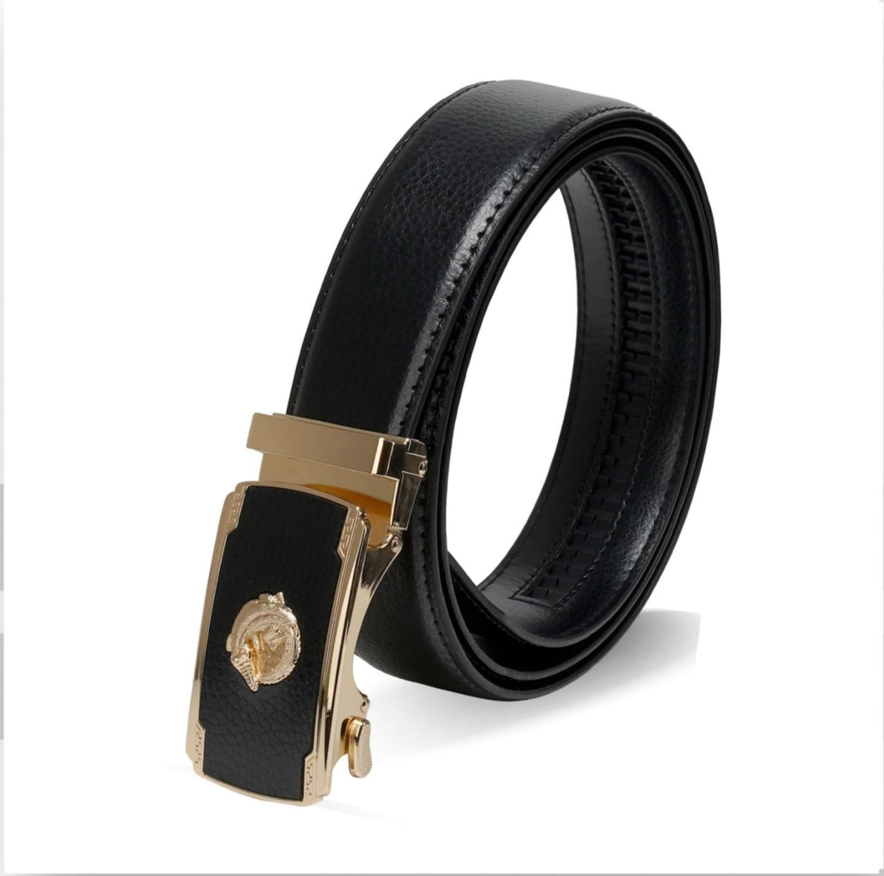 PAVINI MEN'S LEATHER DESIGNER BELT (PB522 BLACK)