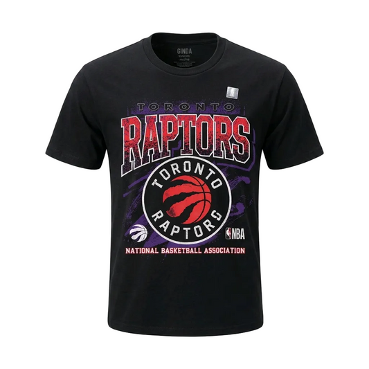 NBA MEN'S TORONTO RAPTORS LOGO BLACK/RED T-SHIRT