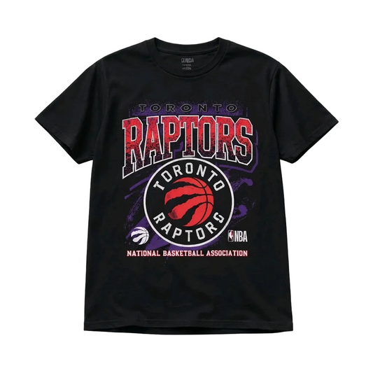 NBA MEN'S TORONTO RAPTORS LOGO BLACK/RED T-SHIRT