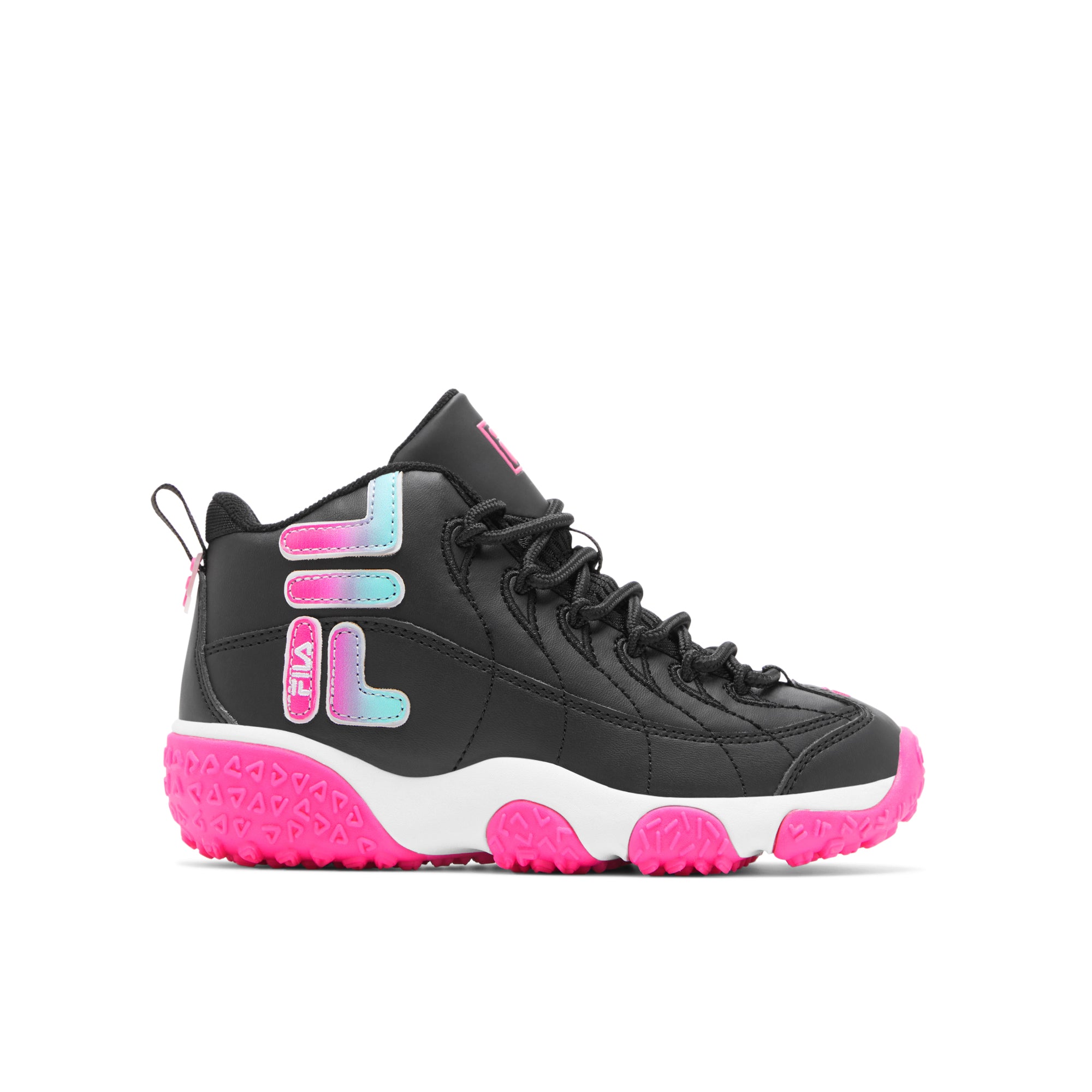 KIDS FILA SNAKE DANCER SHOES BLACK PINK