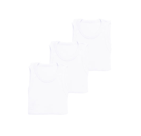 MEN'S BASICS 3-PIECE MARINA TANK TOPS VALUE PACK (WHITE)