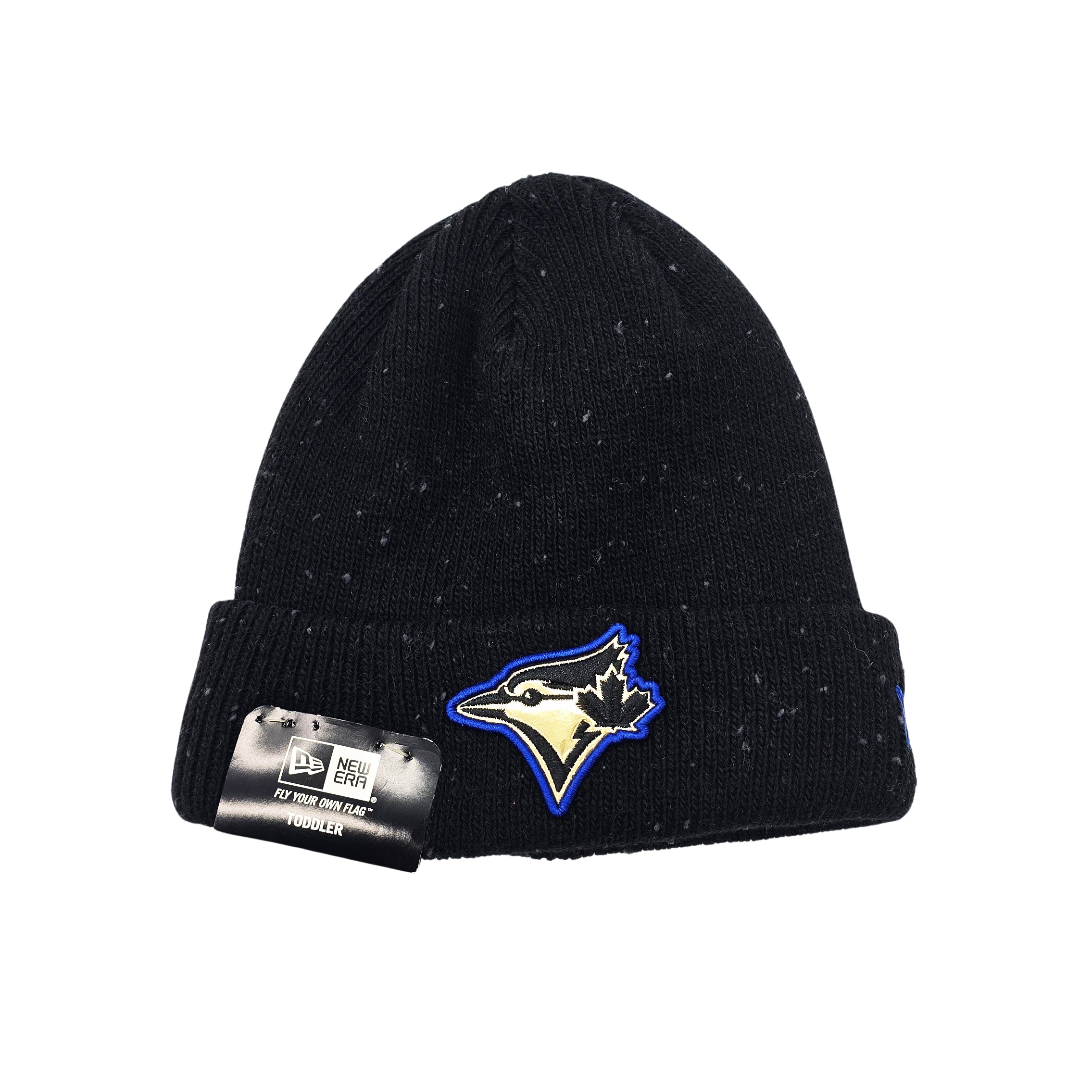 NEW ERA KIDS KNIT TORONTO BLUE JAYS HEATHER SPEC BLACK TOUQUE (SIZE TODDLER-YOUTH) TODDLER