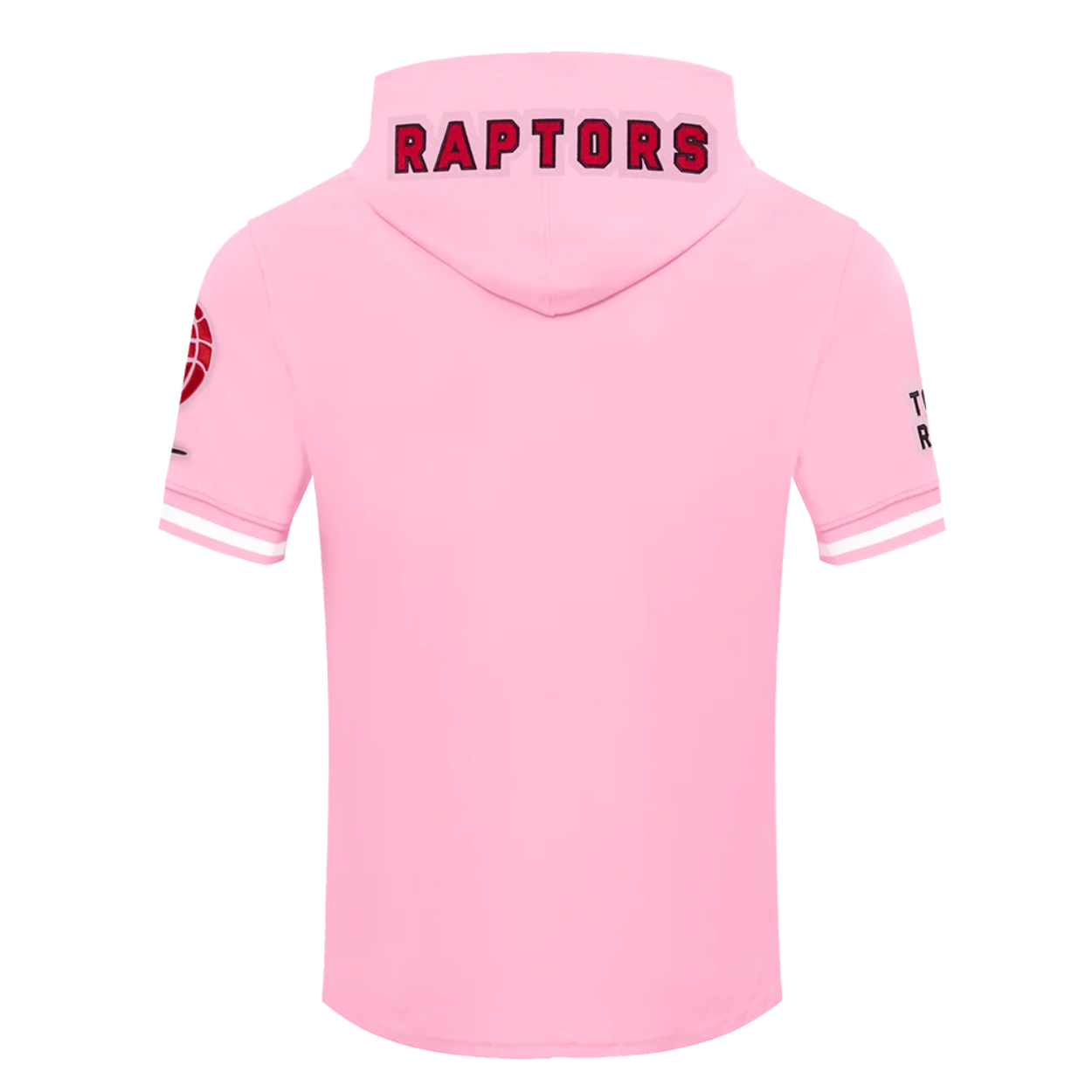 PRO STANDARD NBA TORONTO RAPTORS CLASSIC CHENILLE MEN'S PINK T-SHIRT W/ HOOD