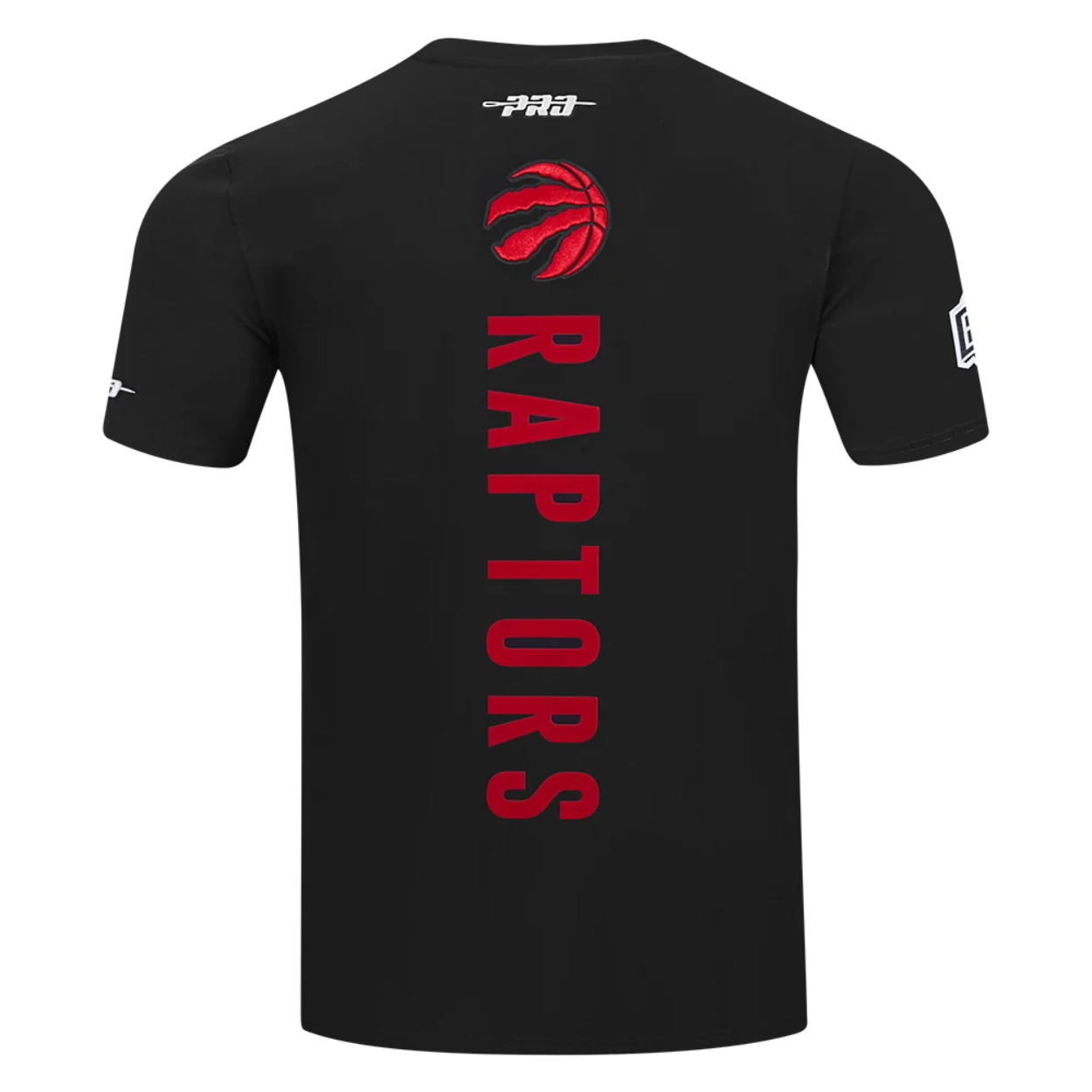 PRO STANDARD MEN'S NBA EASTERN CONFERENCE TORONTO RAPTORS CLASSIC CHENILLE SJ BLACK & RED T-SHIRT