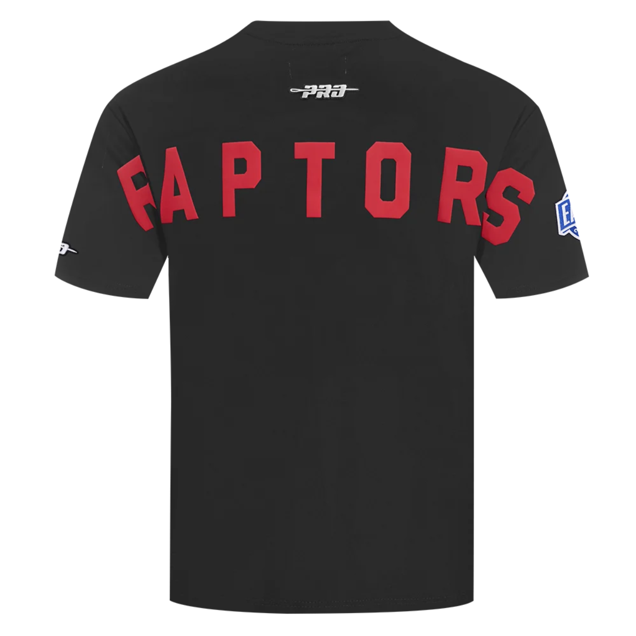PRO STANDARD MEN'S NBA EASTERN CONFERENCE TORONTO RAPTORS CLASSIC CHENILLE SJ BLACK & RED T-SHIRT