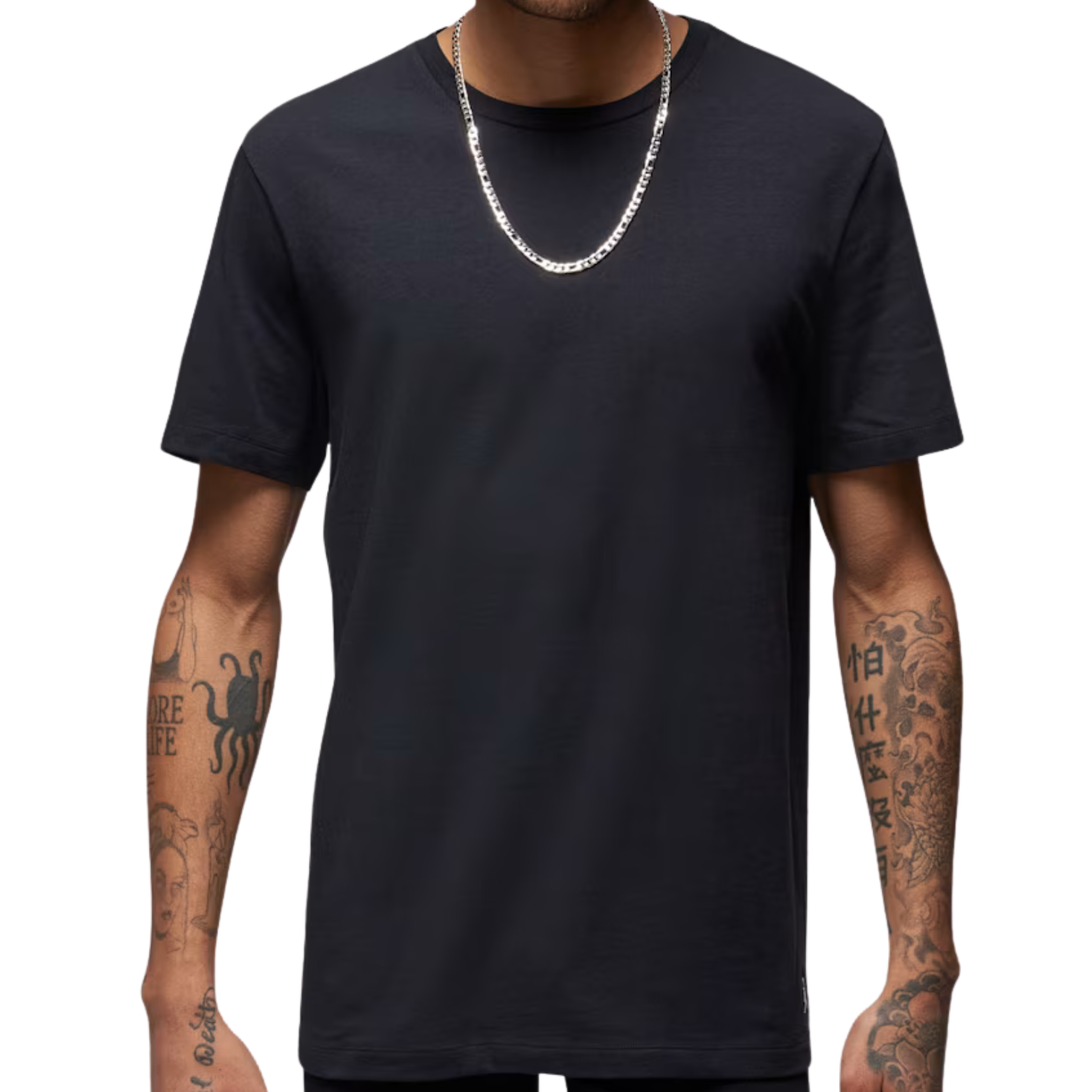 JORDAN MEN'S FLIGHT BASE 2 PACK OLIVE GREEN & BLACK T-SHIRTS