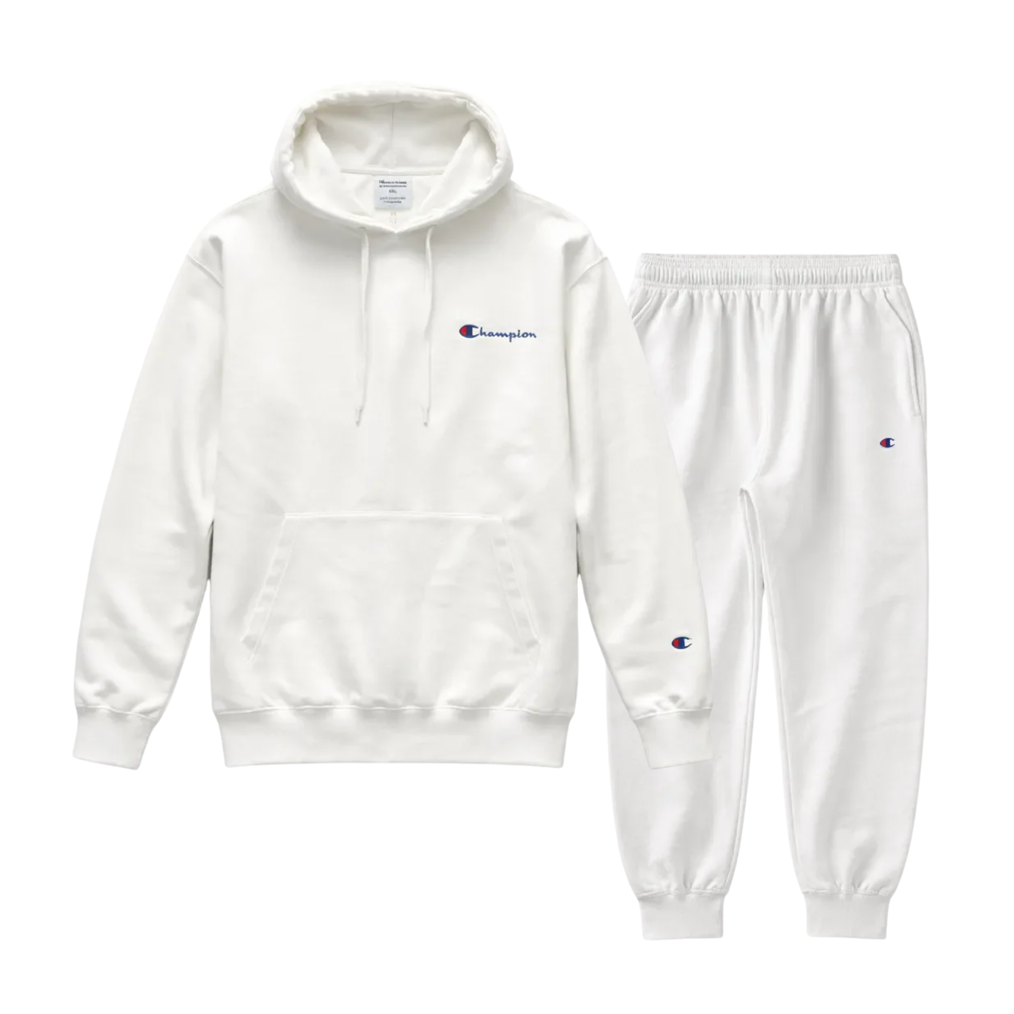 CHAMPION EMBROIDED LOGO TRACKSUIT (BIG&TALL) (WHITE)