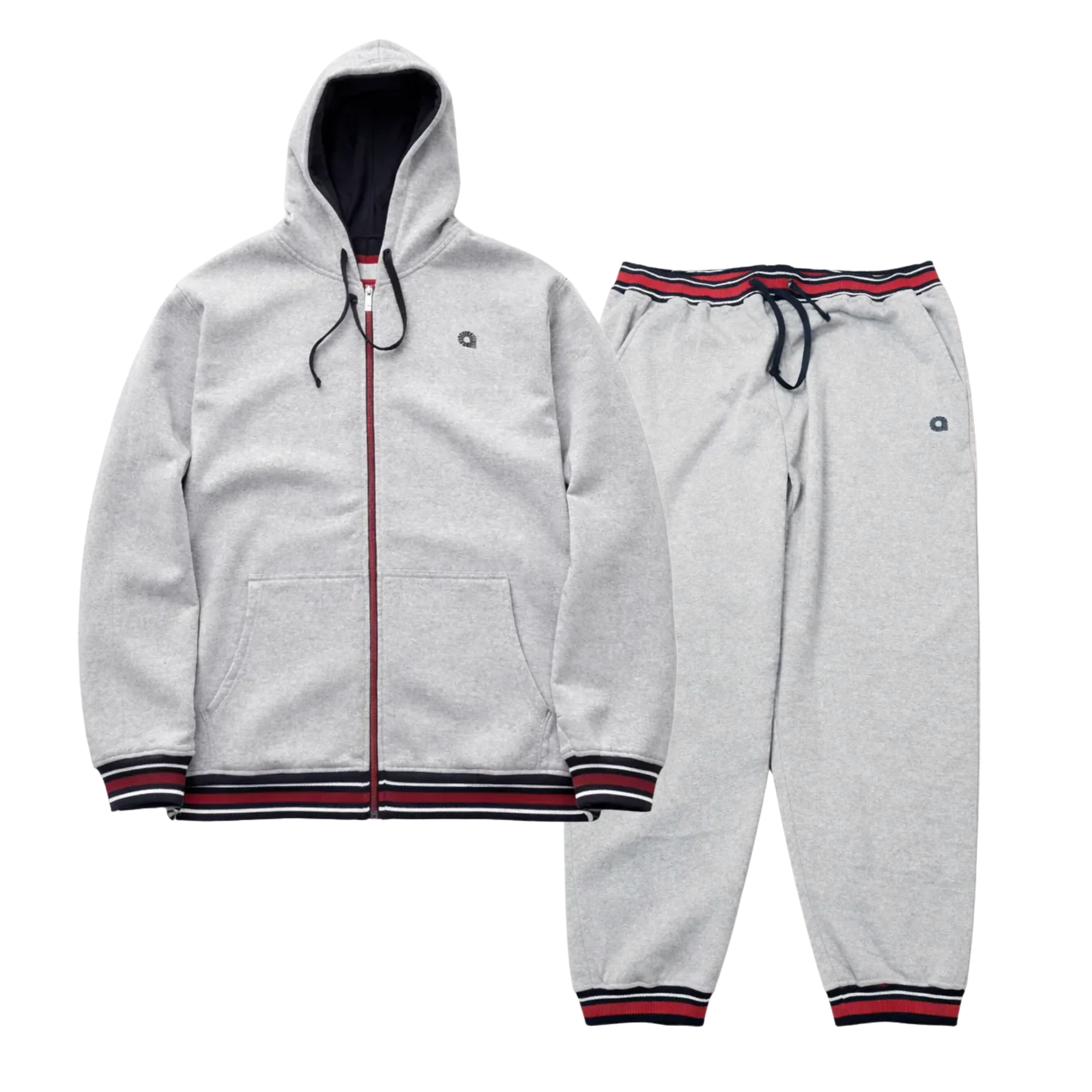 AKADEMIKS MEN'S BIG & TALL 2-PIECE HEATHER GREY TRACK SET