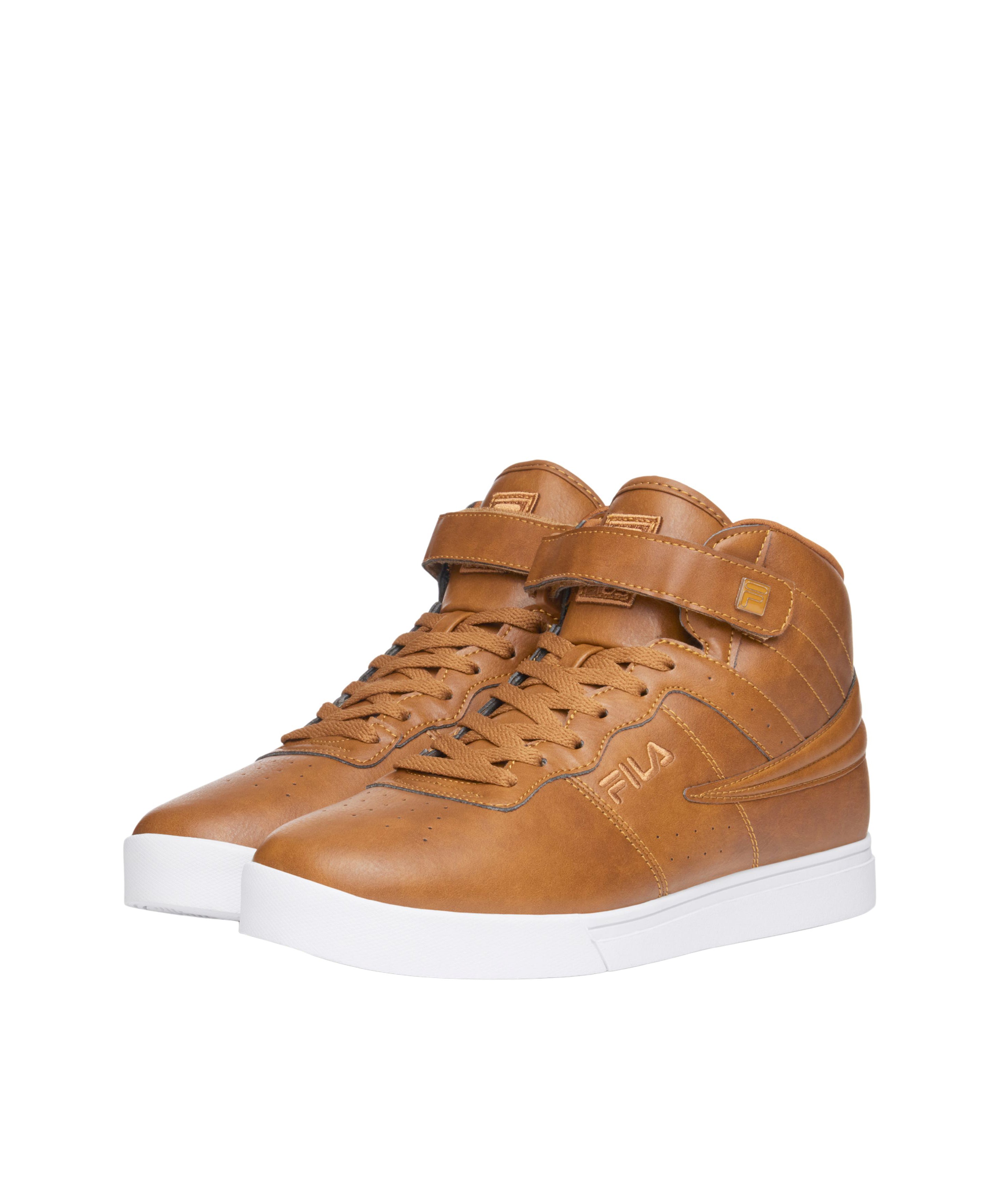 FILA MEN'S VULC 13 DISTRESS HIGH TOP SHOE (BROWN)