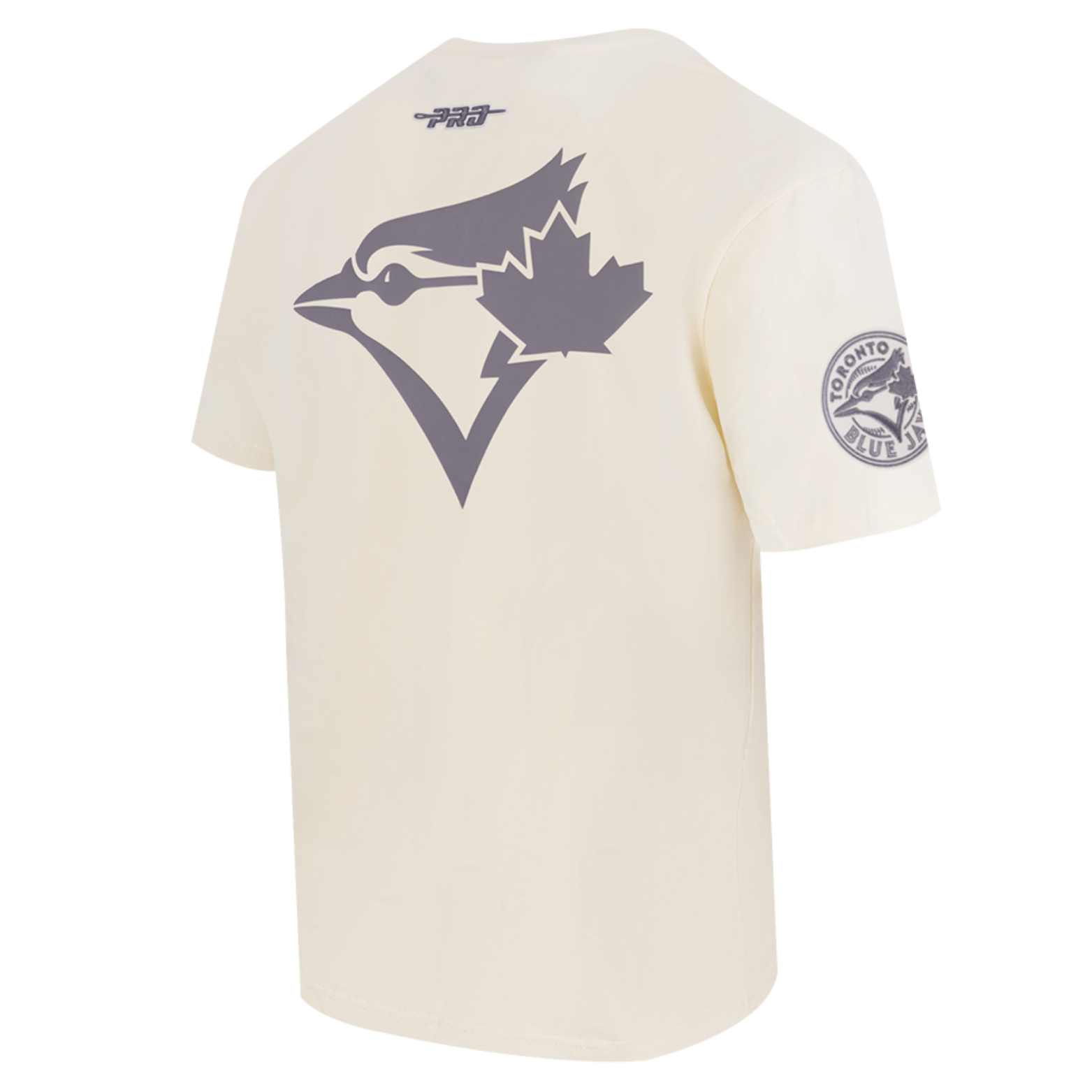 PRO STANDARD MLB AMERICAN LEAGUE TORONTO BLUE JAYS MEN'S DROP SHOULDER EGGSHELL CREAM WHITE T-SHIRT