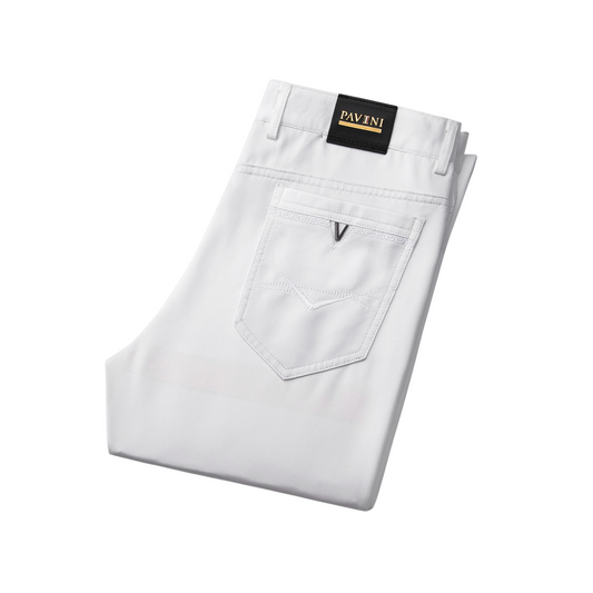 PAVINI MEN'S FORMAL PREMIUM PANTS (WHITE)