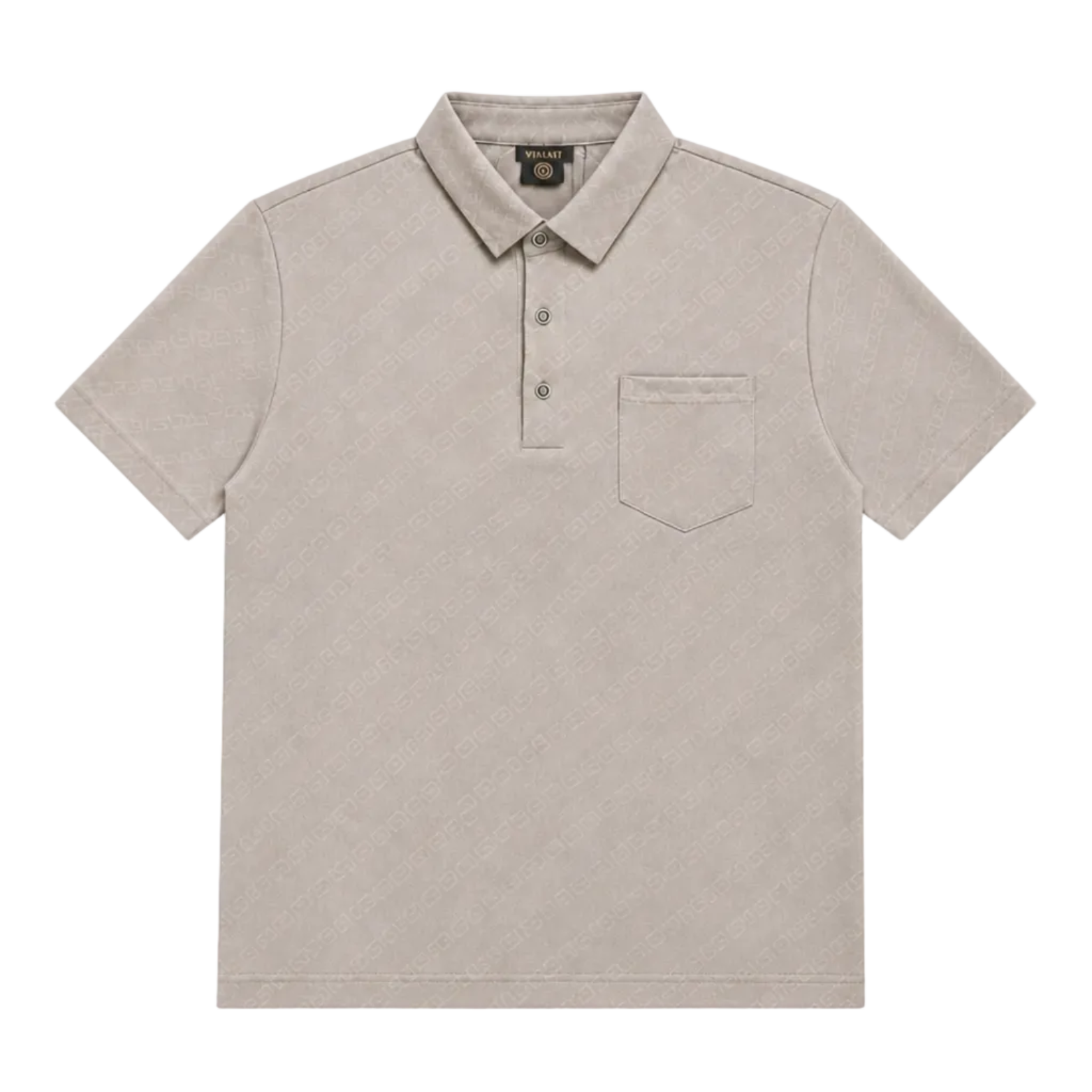 MODERNO MEN'S SHORT SLEEVE POLO DESIGN T-SHIRT (KHAKI MJP-1061)