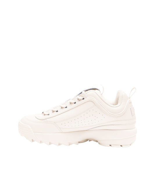 FILA WOMEN'S DISRUPTOR II PREMIUM SHOES (OFF-WHITE/CREAM)