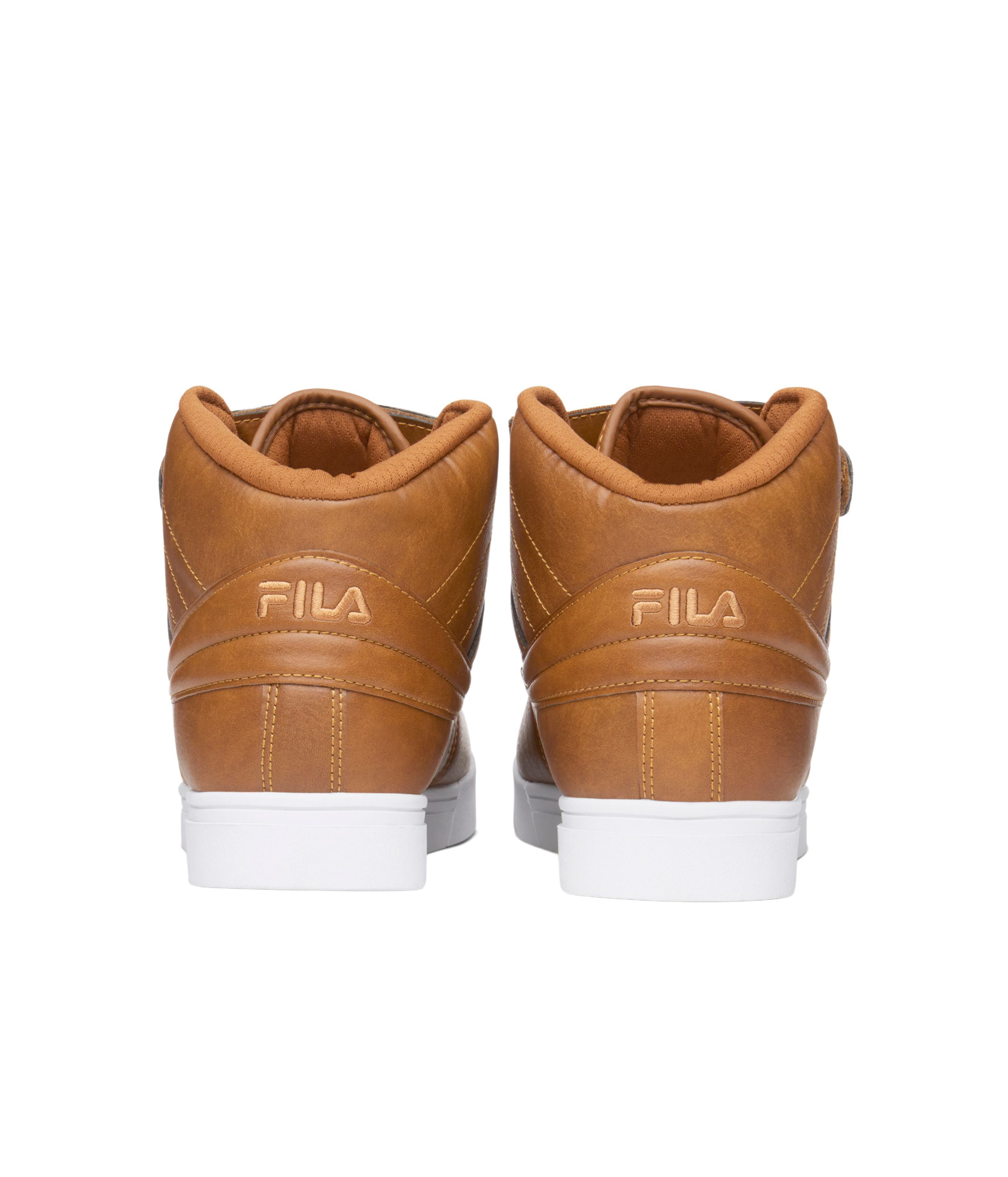 FILA MEN'S VULC 13 DISTRESS HIGH TOP SHOE (BROWN)