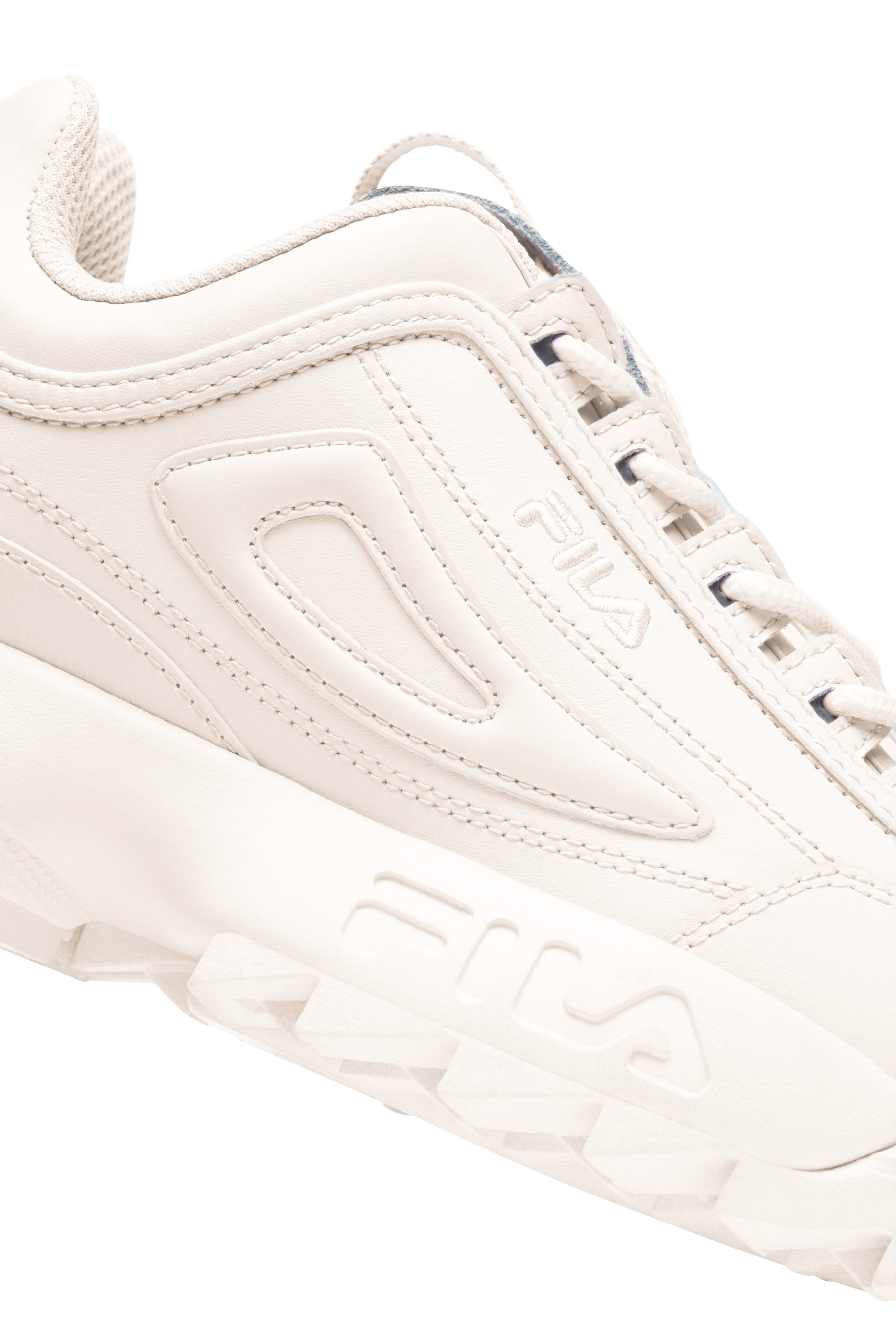 FILA WOMEN'S DISRUPTOR II PREMIUM SHOES (OFF-WHITE/CREAM)
