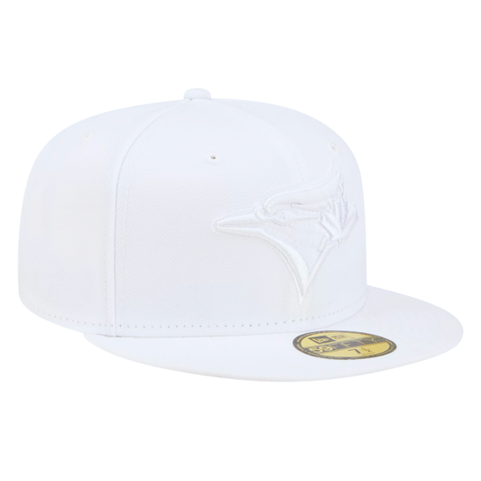 NEW ERA 59FIFTY TORONTO BLUE JAYS ALL WHITE FITTED HAT