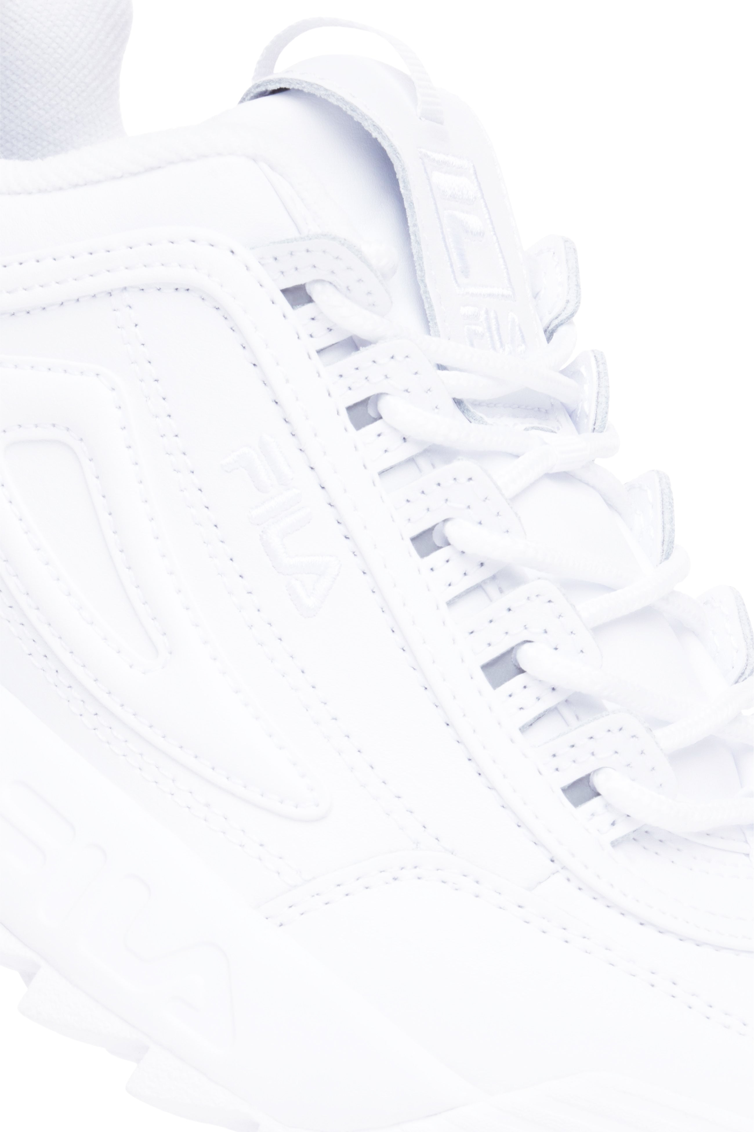 FILA WOMEN'S DISRUPTOR II PREMIUM SHOES (WHITE)