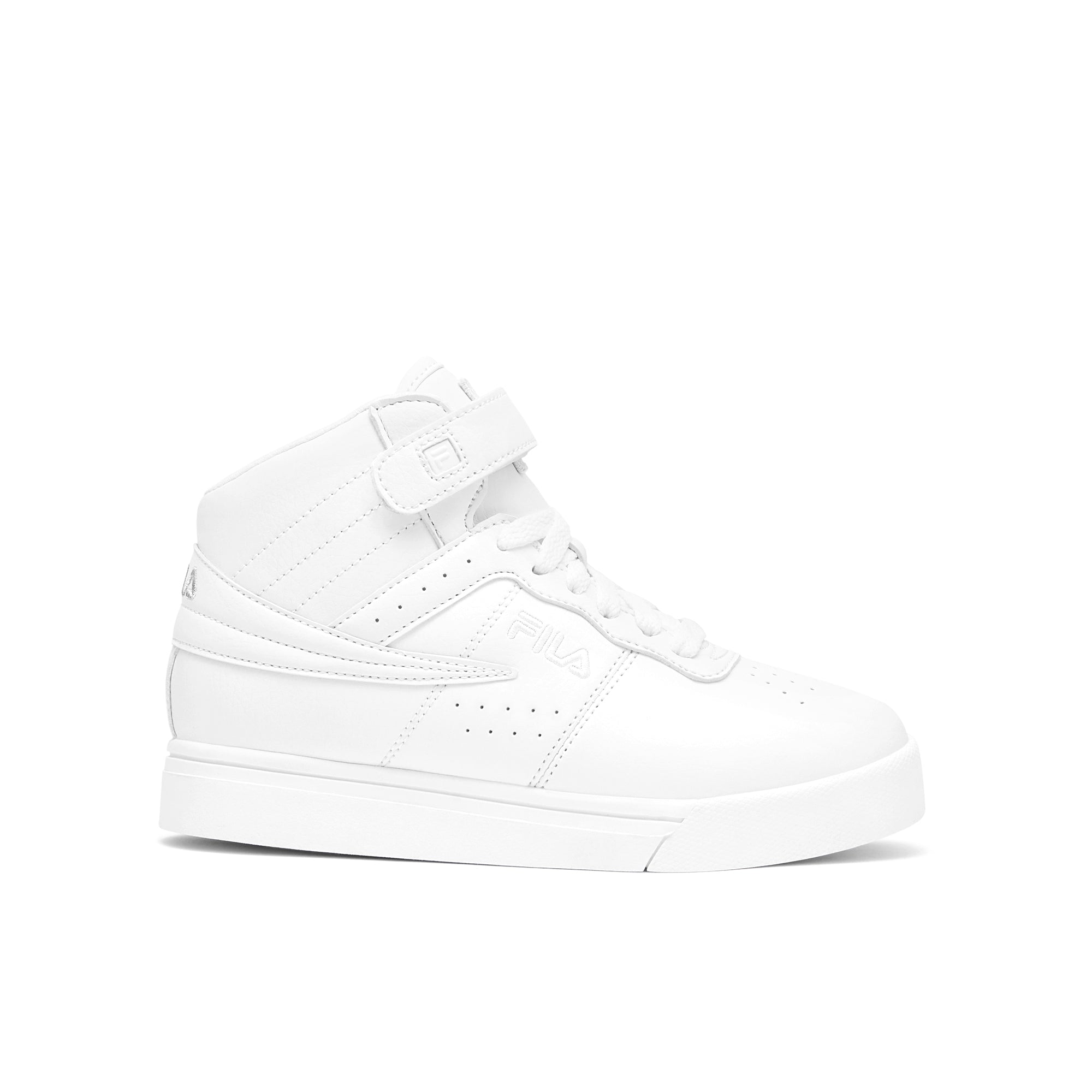 KIDS FILA VULC 13 HIGH TOP SHOES (WHITE)