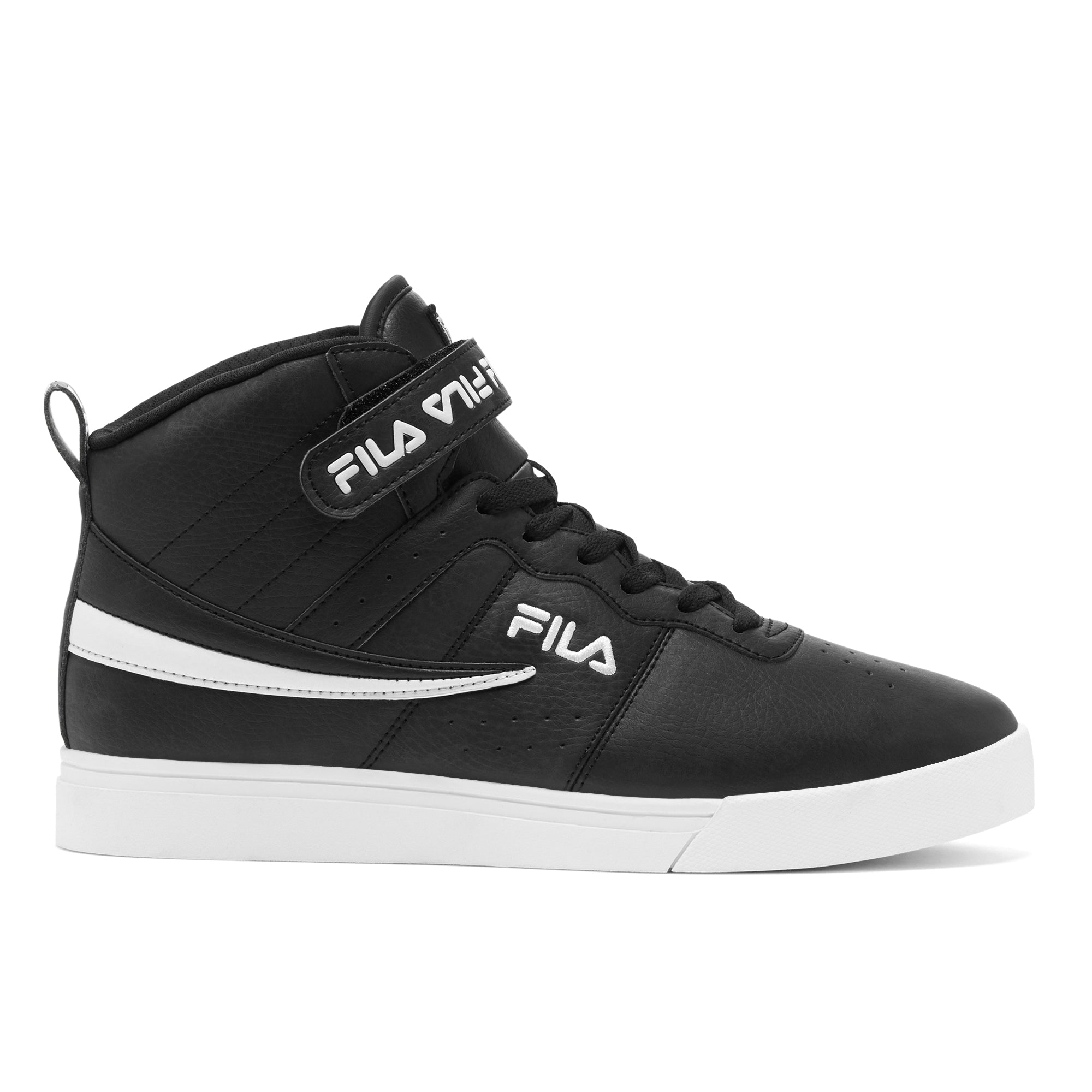 FILA VULC 13 REPEAT LOGO HIGH TOP SHOE (BLACK/WHITE)