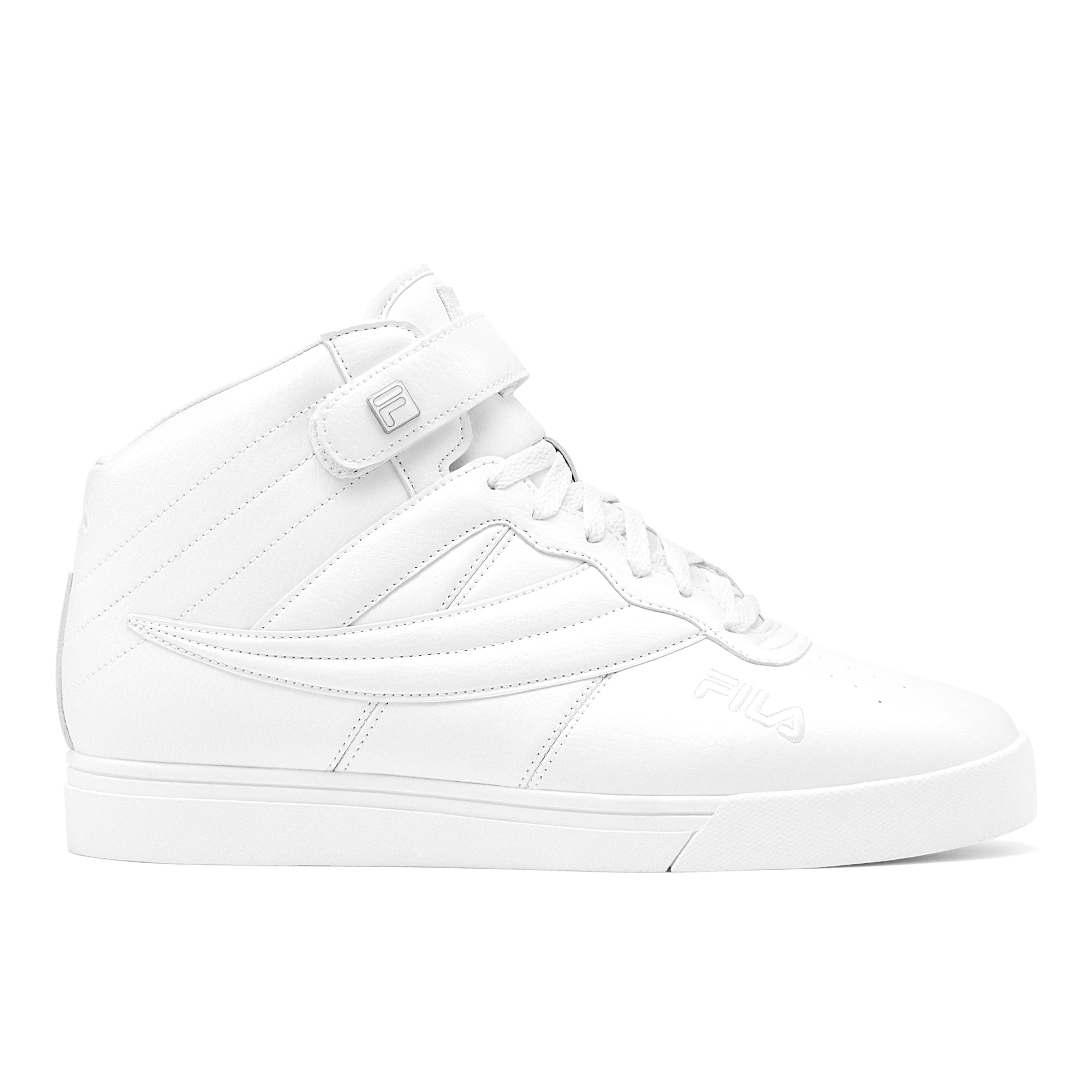 FILA MEN'S VULC 13 REVERSE FLAG HIGH TOP SHOE (WHITE)