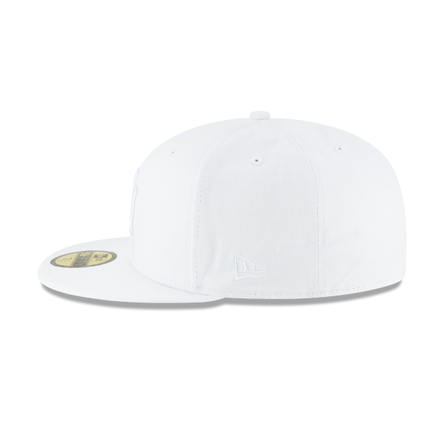 59FIFTY MEN'S MLB NEW YORK YANKEES ALL WHITE FITTED HAT