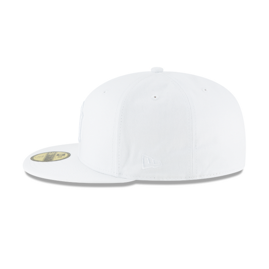 59FIFTY MEN'S MLB NEW YORK YANKEES ALL WHITE FITTED HAT