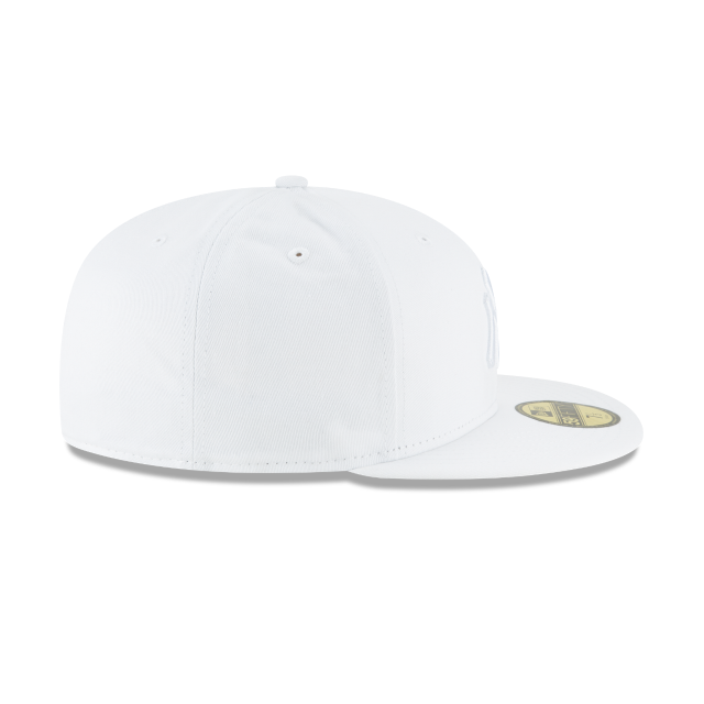 59FIFTY MEN'S MLB NEW YORK YANKEES ALL WHITE FITTED HAT