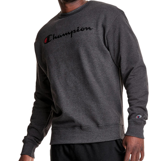 CHAMPION SCRIPT LOGO CREWNECK SWEATER