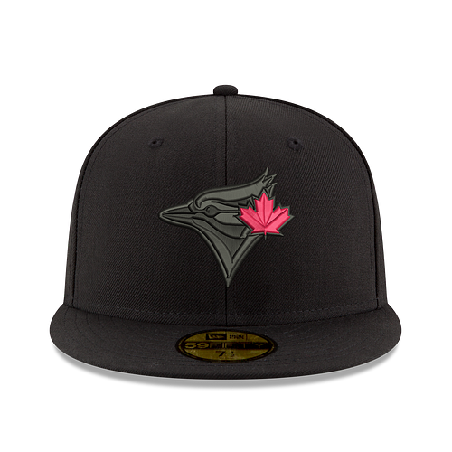 59FIFTY MEN'S MLB TORONTO BLUE JAYS BLACK W/ RED LEAF FITTED HAT