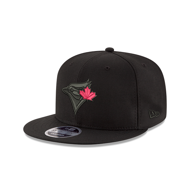 9FIFTY TORONTO BLUE JAYS RED LEAF LOGO ON BLACK SNAPBACK (BLACK)