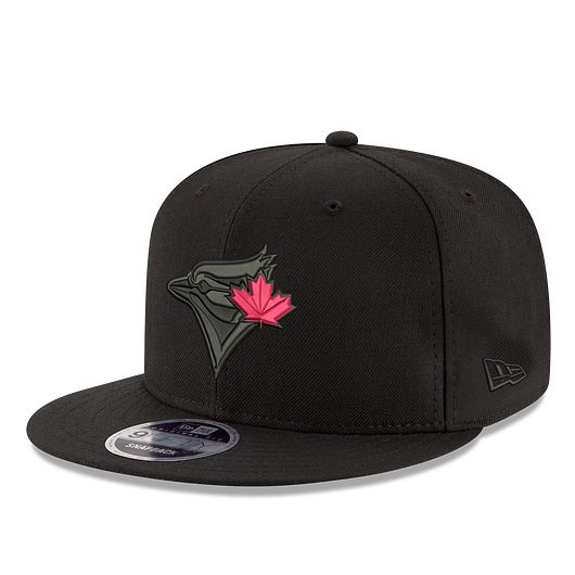 9FIFTY TORONTO BLUE JAYS RED LEAF LOGO ON BLACK SNAPBACK (BLACK)