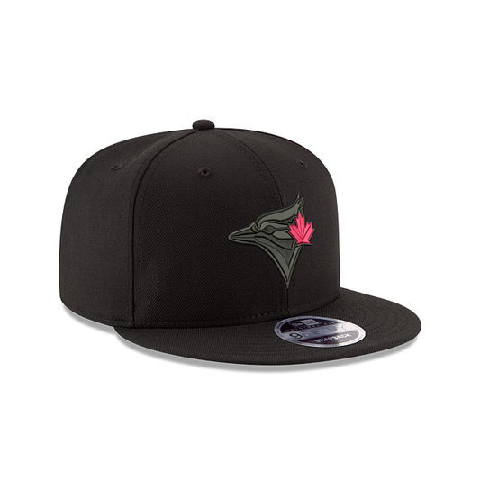 9FIFTY TORONTO BLUE JAYS RED LEAF LOGO ON BLACK SNAPBACK (BLACK)