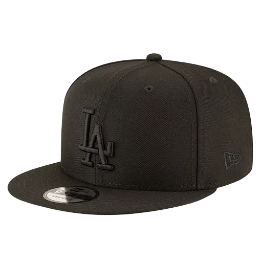 9FIFTY LOS ANGELES DODGERS ALL BLACK BASIC SNAPBACK HAT