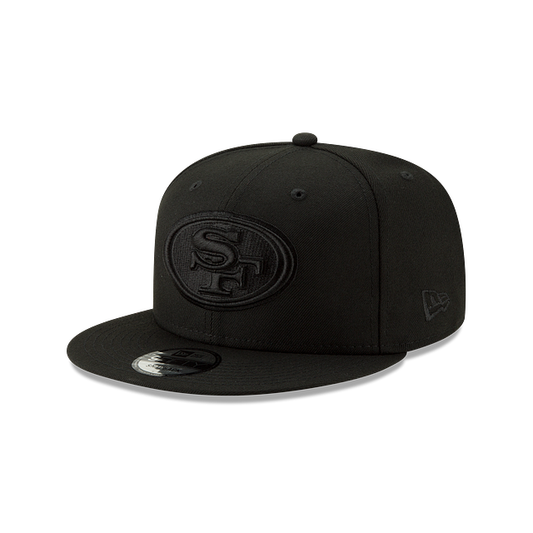 NEW ERA 9FIFTY NFL SAN FRANCISCO 49ERS ALL BLACK SNAPBACK HAT