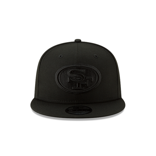 NEW ERA 9FIFTY NFL SAN FRANCISCO 49ERS ALL BLACK SNAPBACK HAT