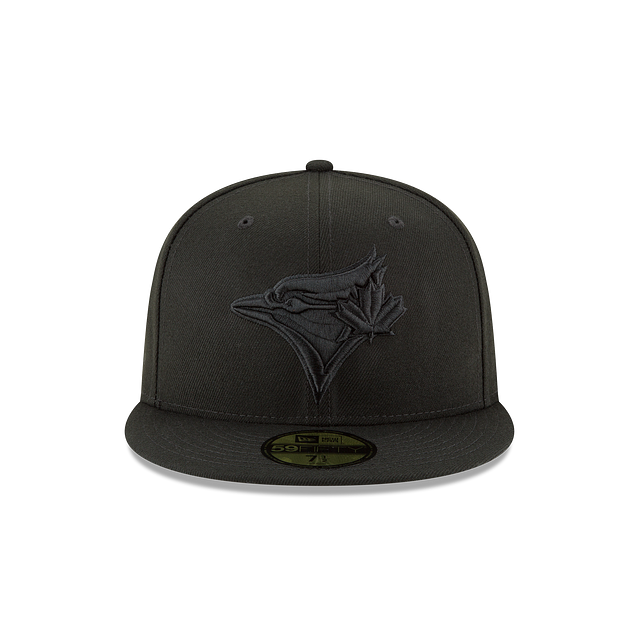 MEN'S TORONTO BLUE JAYS 5950 FITTED BLACK ON BLACK HAT
