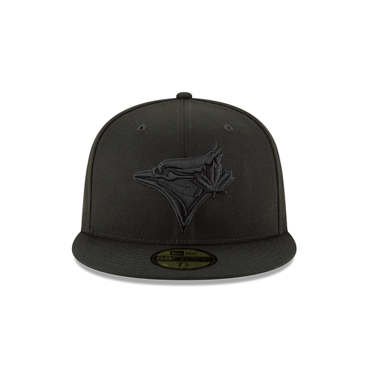 MEN'S TORONTO BLUE JAYS 5950 FITTED BLACK ON BLACK HAT