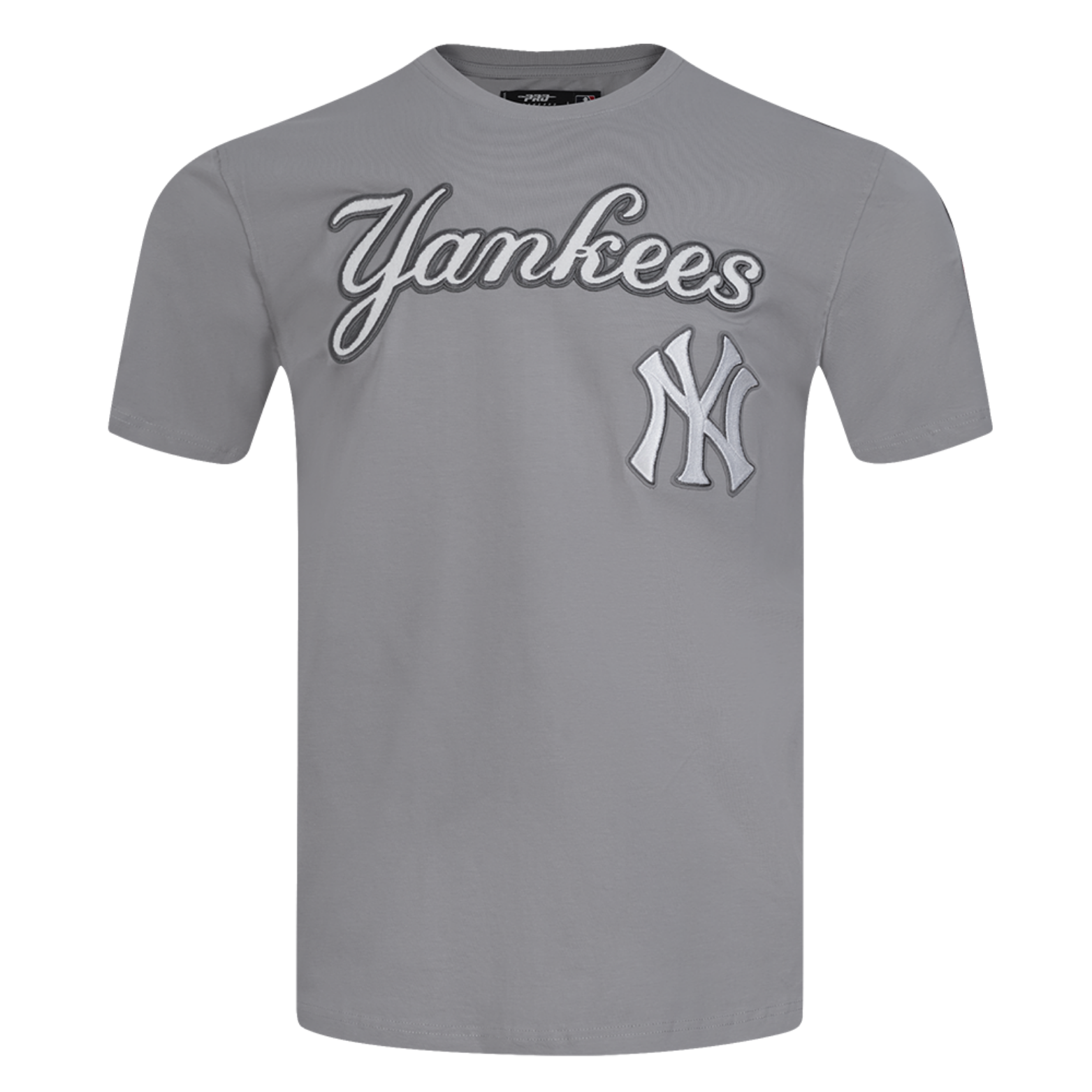 PRO STANDARD MEN'S MLB NEW YORK YANKEES AARON JUDGE #99 SINGLE JERSEY STRIPED GREY T-SHIRT