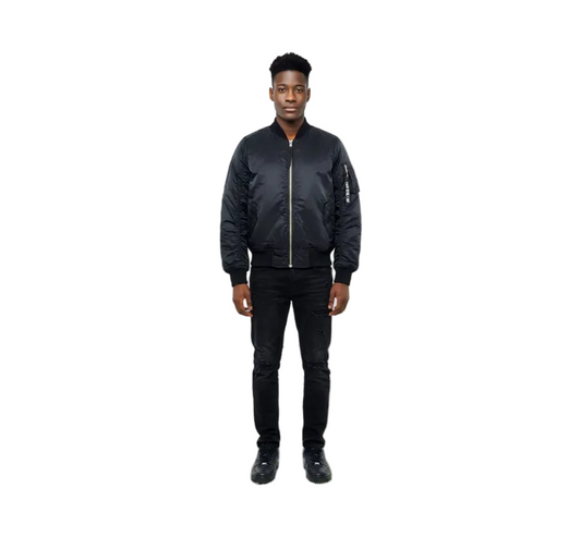 BLEECKER & MERCER MEN'S BASIC BOMBER JACKET (BLACK)