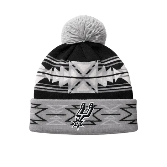 MITCHELL & NESS NBA SAN ANTONIO SPURS BLACK & GREY TOUQUE