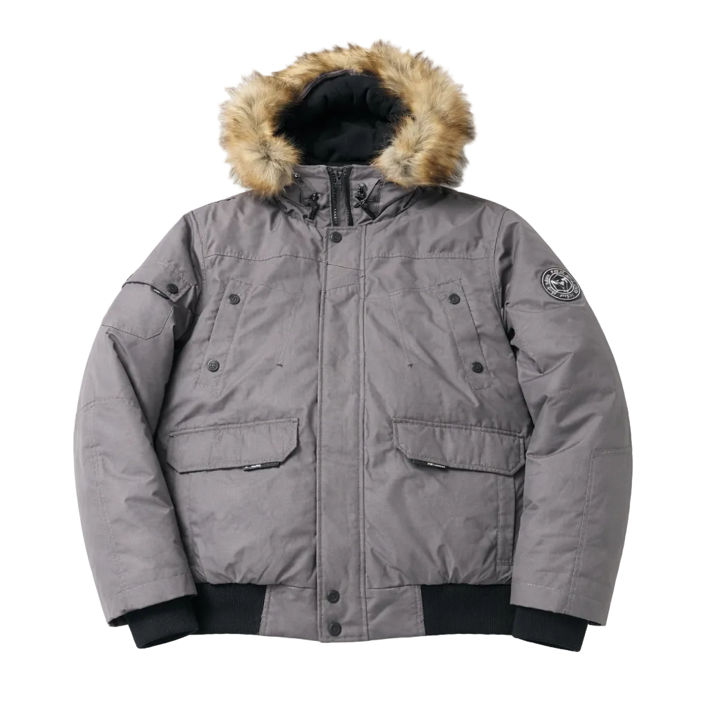 NOIZE MEN'S DANSHORE 15 GULL GREY JACKET