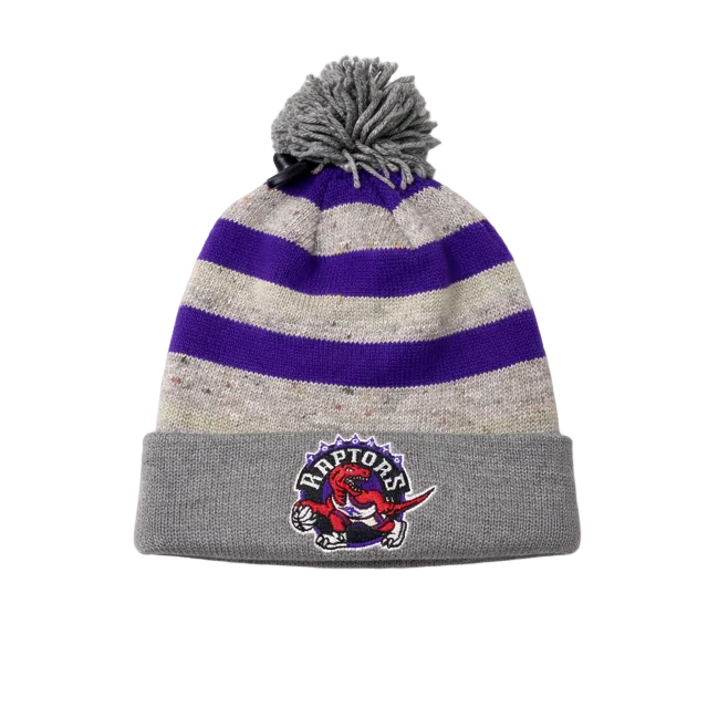 MITCHELL & NESS NBA TORONTO RAPTORS GREY/PURPLE OLD LOGO TOUQUE