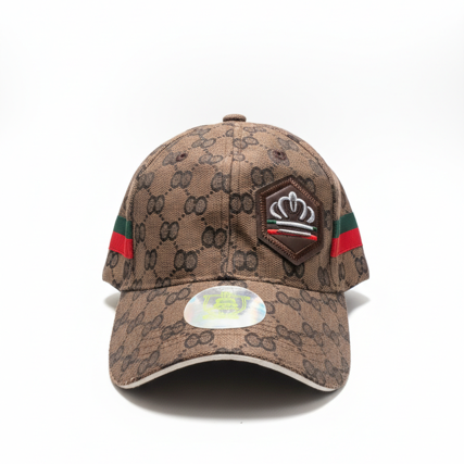 KAVALI MEN'S DESIGNER BROWN ADJUSTABLE VELCRO CAP