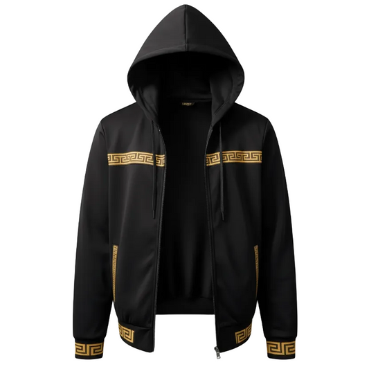 2 PCS VIP TRACKSUIT (BLACK & GOLD)