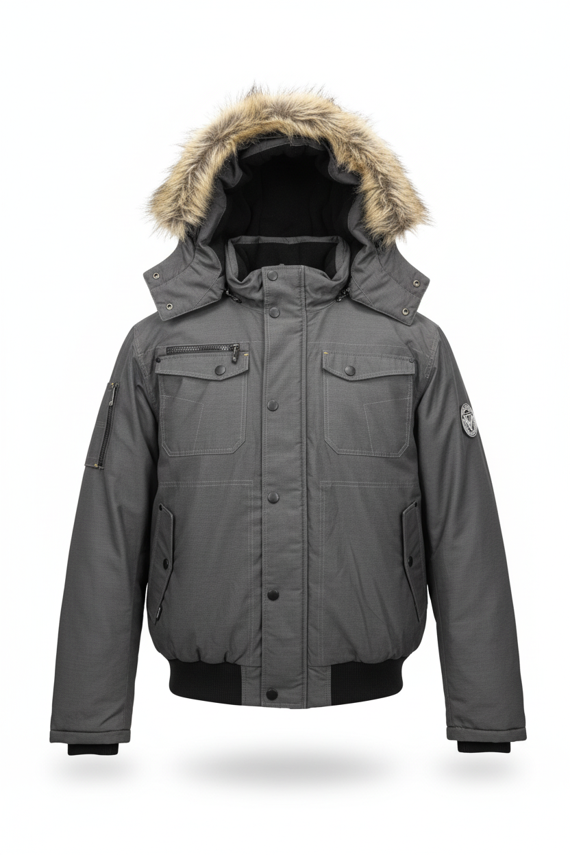 KOLDTEK MEN'S BOMBER WINTER JACKET (GREY)