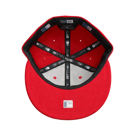 MEN'S TORONTO RAPTORS 5950 FITTED RED/GOLD LOGO ON RED