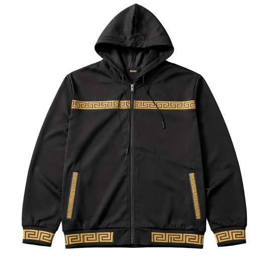 2 PCS VIP TRACKSUIT (BLACK & GOLD)