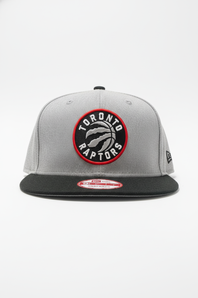 MEN'S 950 TORONTO RAPTORS GREY WITH BLACK BRIM SNAPBACK HAT