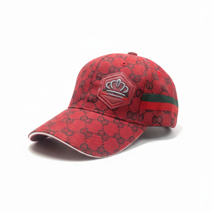 KAVALI MEN'S DESIGNER RED ADJUSTABLE VELCRO CAP
